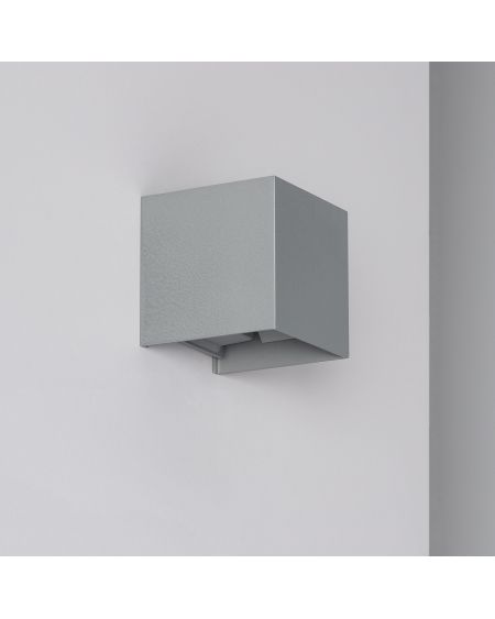 Applique Murale LED Extérieure Aluminium Eros 6W Éclairage Double Face Grise