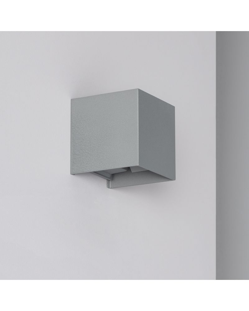 Applique Murale LED Extérieure Aluminium Eros 6W Éclairage Double Face Grise