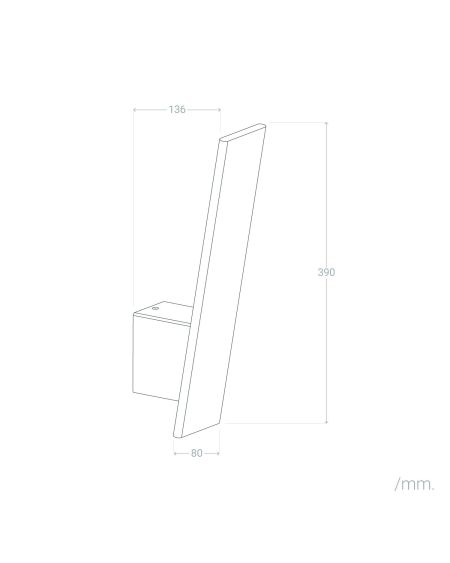 Applique Murale LED Aluminium Naya 9W Blanche
