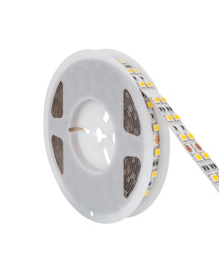 Ruban LED 24V DC 120LED/m 5m Double Largeur IP20 Largeur 15mm Coupe tous les 10cm
