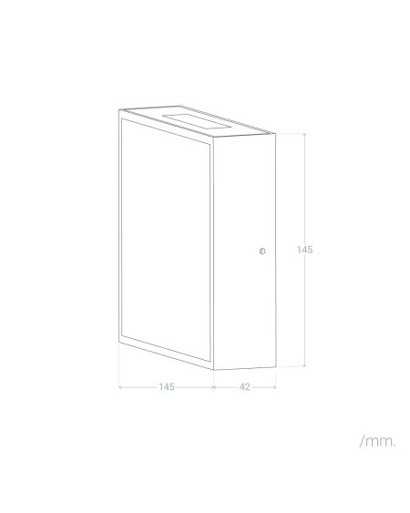 Applique Murale LED Extérieure Aluminium Roma 6W Noire