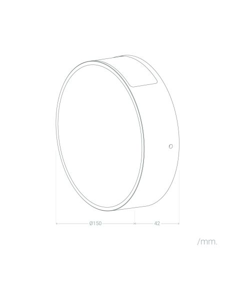 Applique Murale LED Extérieure Aluminium Crono 6W Grise