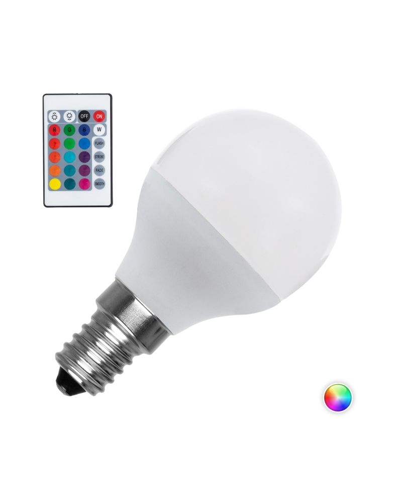 Ampoule LED Dimmable E14 4.5W 450 lm G45 RGBW