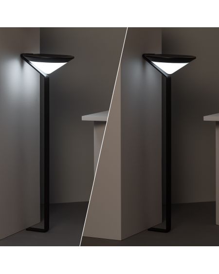 Balise LED Solaire Extérieure en Saillie sur Pied 80cm Yuma Big avec Détecteur Mouvement Radar