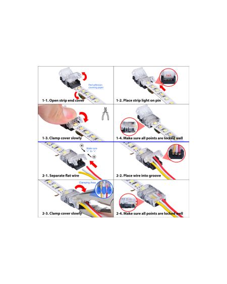 Connecteur HIPPO Câblé pour Ruban LED IP20