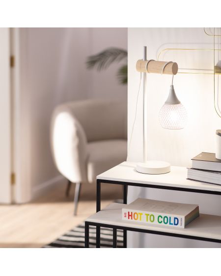 Lampe à Poser Métal et Bois Monah