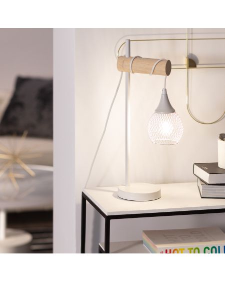 Lampe à Poser Métal et Bois Monah