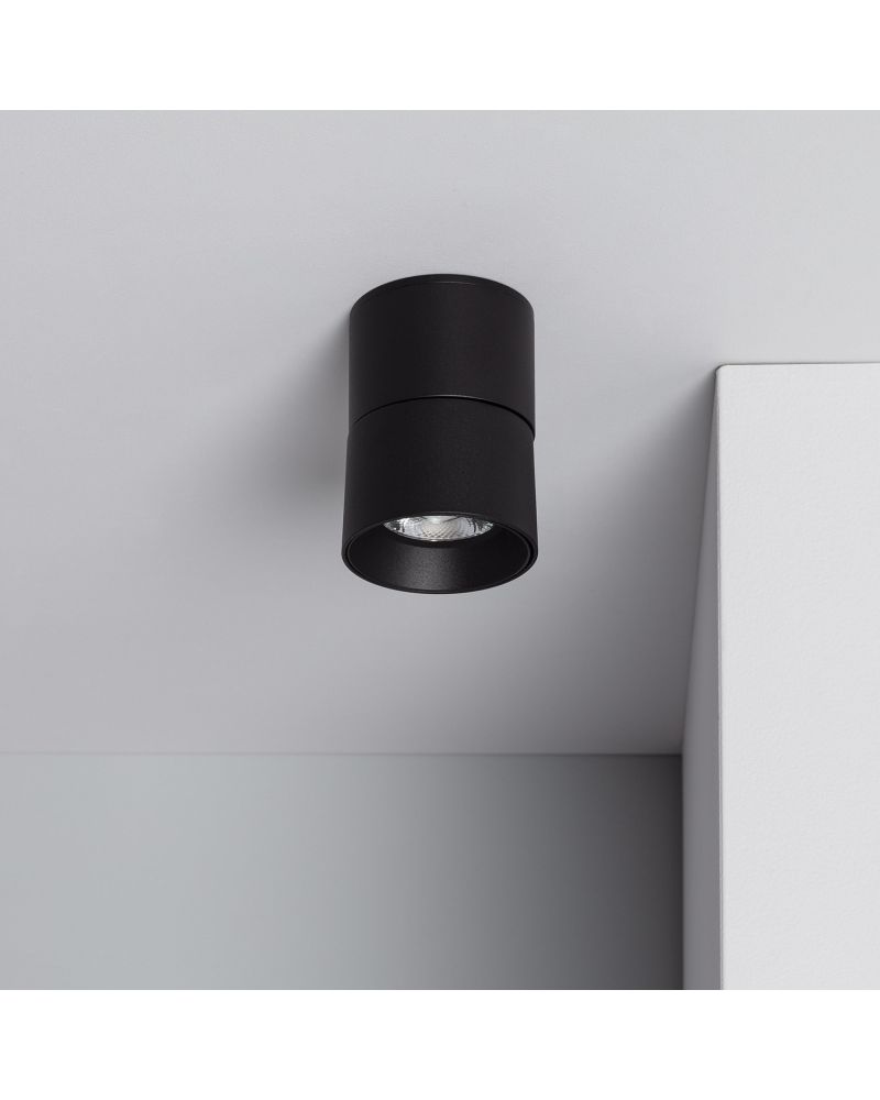 Applique LED Aluminium Ronde New Onuba 7W Noire