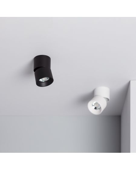 Applique LED Aluminium Ronde New Onuba 7W Noire