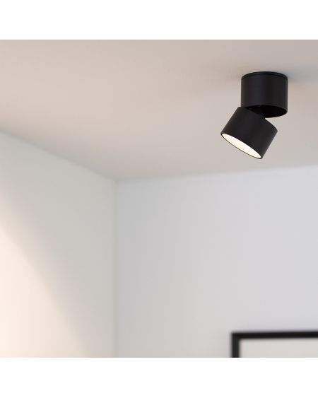 Applique LED Aluminium Ronde New Onuba 7W Noire