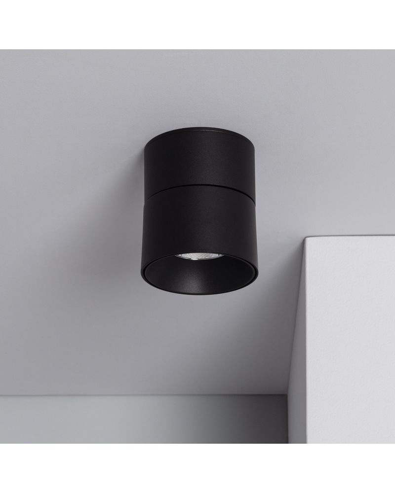 Applique LED Aluminium Ronde New Onuba 15W Noire