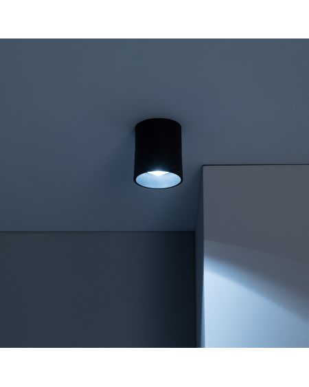 Applique LED Aluminium Ronde New Onuba 15W Noire
