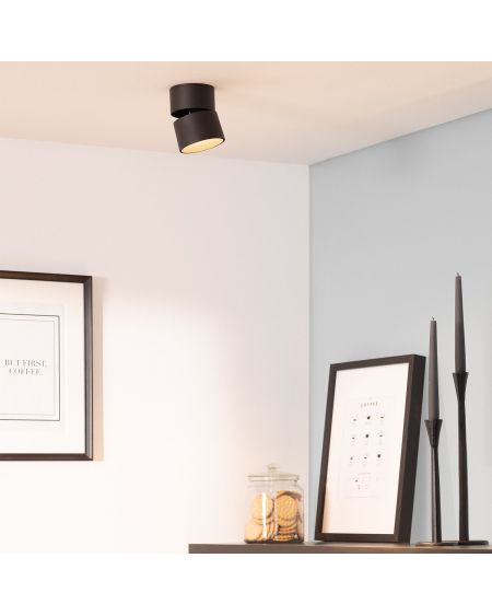 Applique LED 30W Aluminium Ronde Noire New Onuba