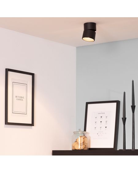 Applique LED 30W Aluminium Ronde Noire New Onuba