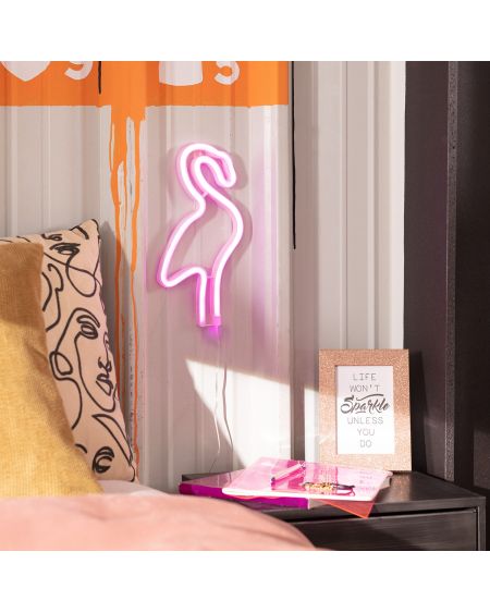 Néon LED Flamingo à Piles
