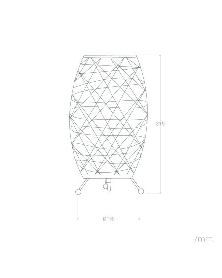 Lampe à Poser Rotin Yumurta