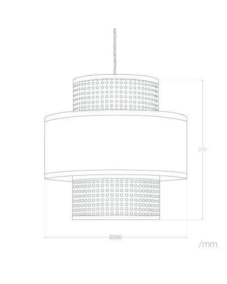Suspension Rotin et Tissus Cordell