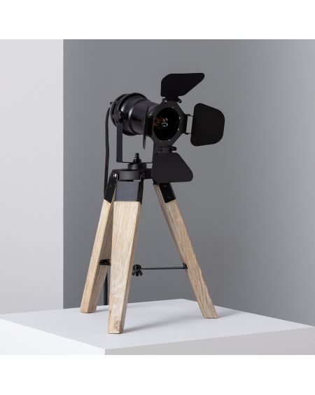 Lampe à Poser Métal et Bois Cinema Kurangna XS