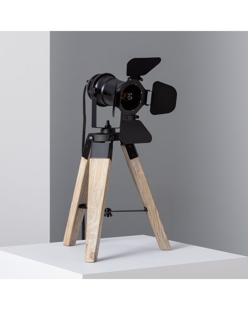 Lampe à Poser Métal et Bois Cinema Kurangna XS