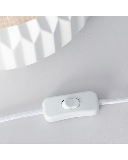 Lampe à Poser Porcelaine et Tissu Monduver