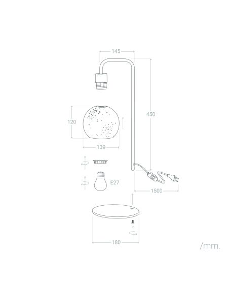 Lampe à Poser Métal et Céramique Juncadella