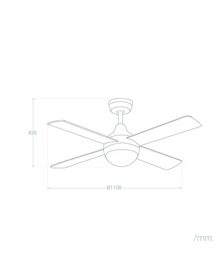 Ventilateur de Plafond Navy Bois 110cm