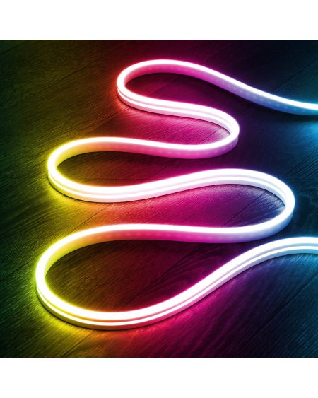 Kit Ruban Néon LED 24V DC 120LED/m 5m IP65 avec Bloc d'Alimentation