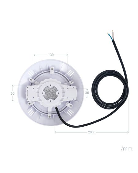 Spot LED Piscine en Saillie Submersible 12V DC IP68 35W