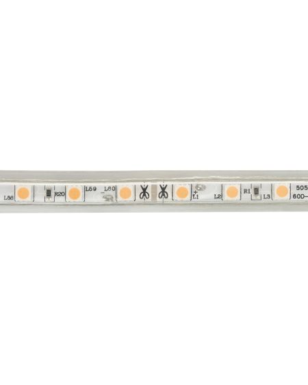 Ruban LED 220V AC 60LED/m Rose IP65 sur Mesure Largeur 14mm Coupe tous les 100cm