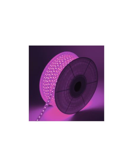 Ruban LED 220V AC 60LED/m Rose IP65 sur Mesure Largeur 14mm Coupe tous les 100cm