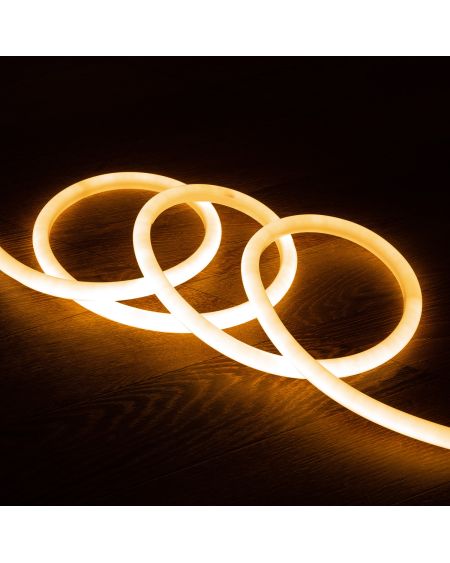 Néon LED Flexible 360º Rond Dimmable 120LED/m 220V AC Blanc Chaud IP67 sur Mesure Coupe tous les 100cm