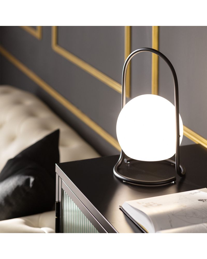 Lampe à Poser LED Portative Extérieure Métal 2.5W Mkono avec Batterie Rechargeable USB