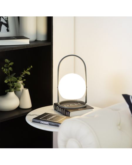Lampe à Poser LED Portative Extérieure Métal 2.5W Mkono avec Batterie Rechargeable USB