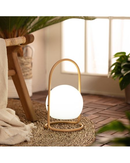 Lampe à Poser LED Portative Extérieure Métal 2.5W Mkono avec Batterie Rechargeable USB
