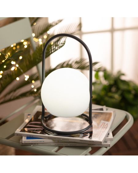 Lampe à Poser LED Portative Extérieure Métal 2.5W Mkono avec Batterie Rechargeable USB