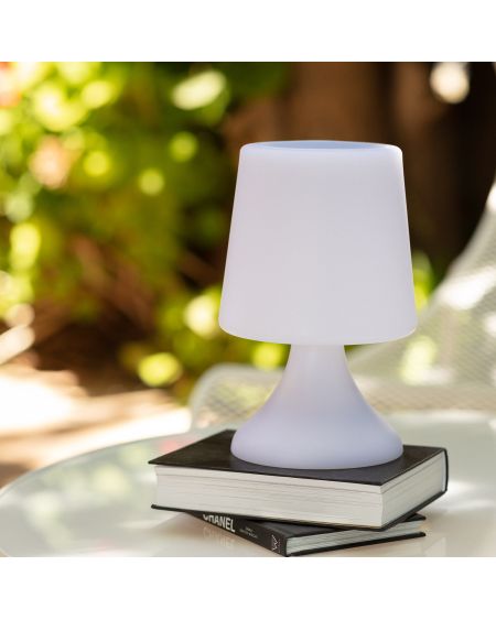 Lampe à Poser LED Extérieure Portative Uyoga RGBW avec Haut-Parleur Bluetooth et Batterie Rechargeable USB