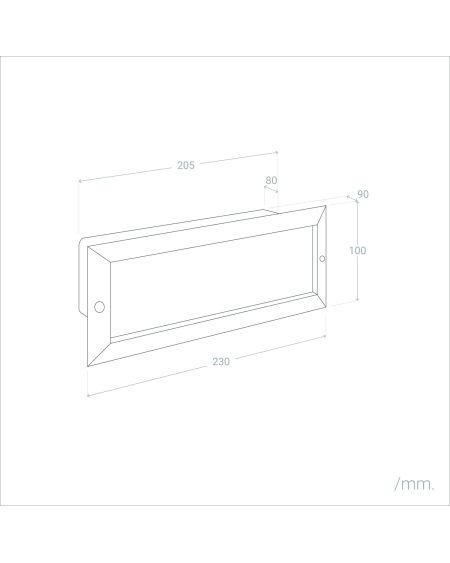 Balise Extérieure Encastrable au Mur pour Ampoules E27