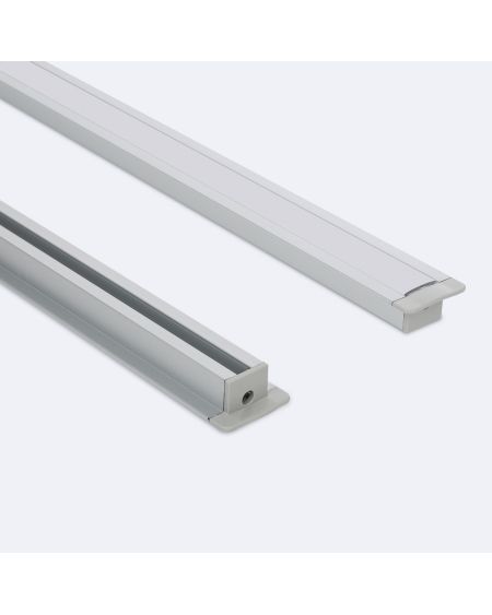 Profilé Aluminium Encastré Plafond avec Clips 1m pour Rubans LED jusqu'à 12mm
