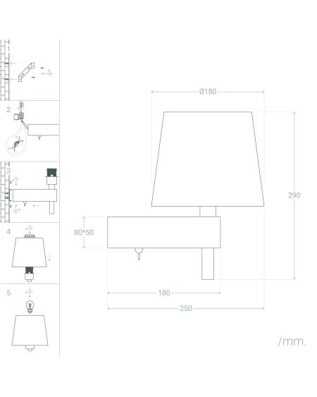 Lampe Murale Métal Chini