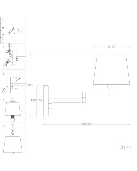 Lampe Murale Aluminium Ugani
