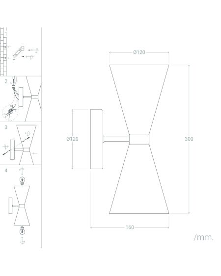 Lampe Murale Métal Kusini