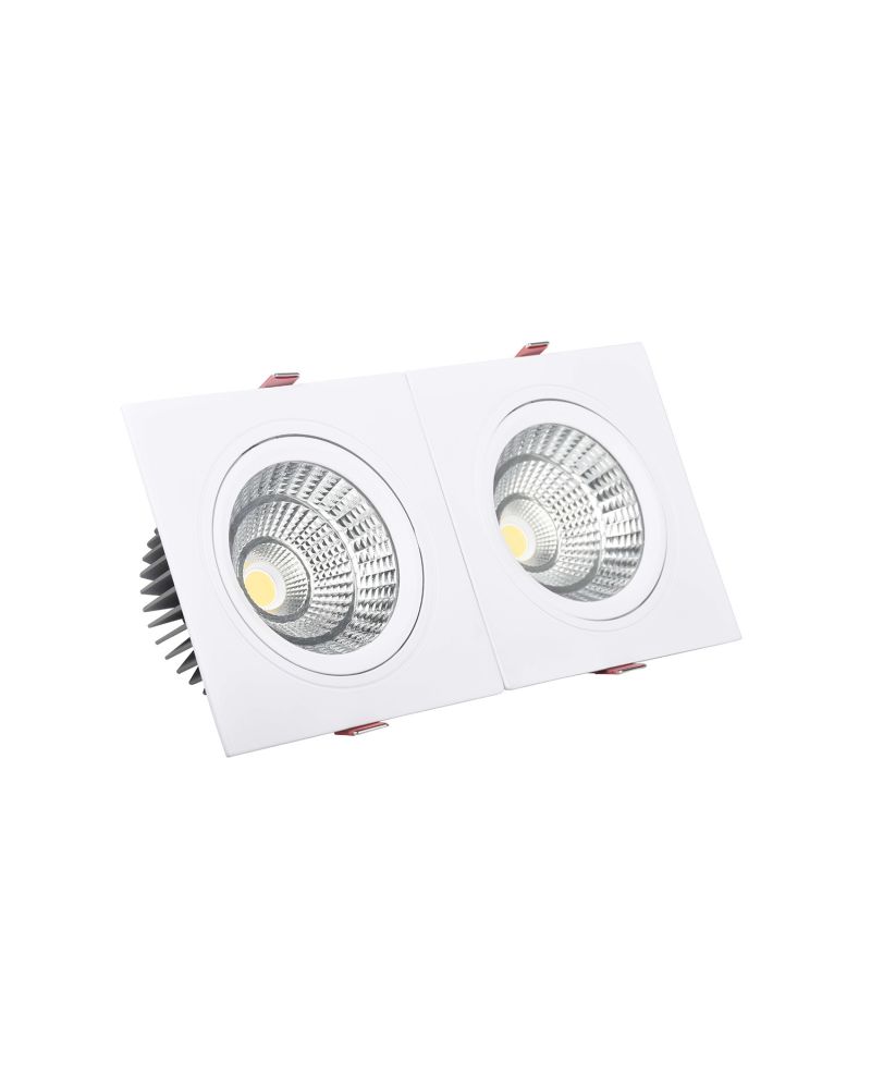 Spot LED Downlight Rectangulaire Double New Madison 10W Coupe 165x75 mm
