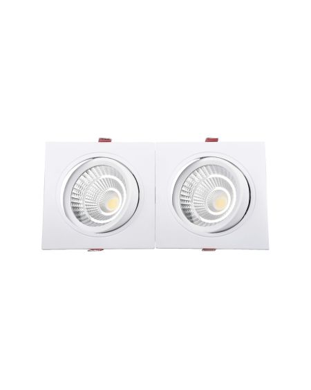 Spot LED Downlight Rectangulaire Double New Madison 10W Coupe 165x75 mm