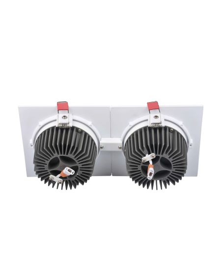 Spot LED Downlight Rectangulaire Double New Madison 20W Coupe 205x90 mm
