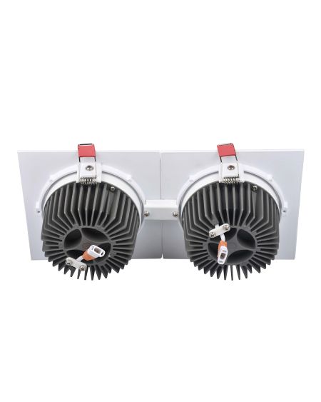 Spot LED Downlight Rectangulaire Double New Madison 30W Coupe 260x120 mm