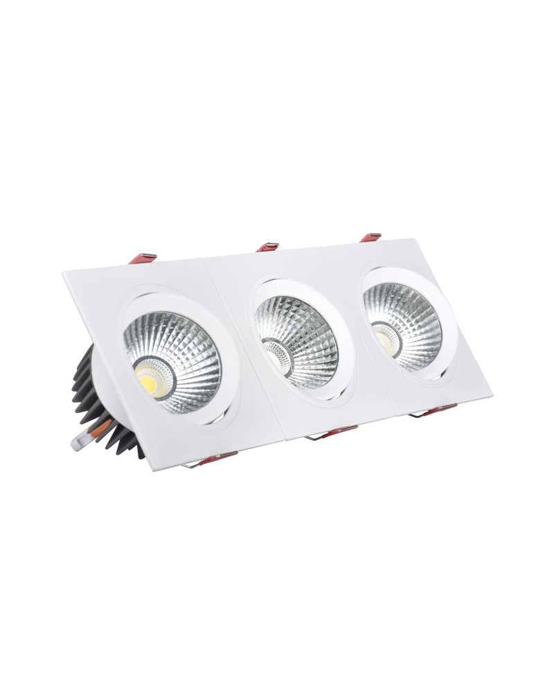 Spot LED Downlight Rectangulaire Triple New Madison 45W Coupe 400x120 mm Spot LED Downlight Rectangulaire Triple New Madison 45W Coupe 400x120 mm