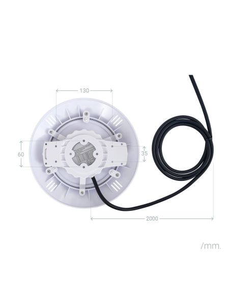 Spot LED Piscine en Saillie RGBW Submersible 12V DC IP68 20W