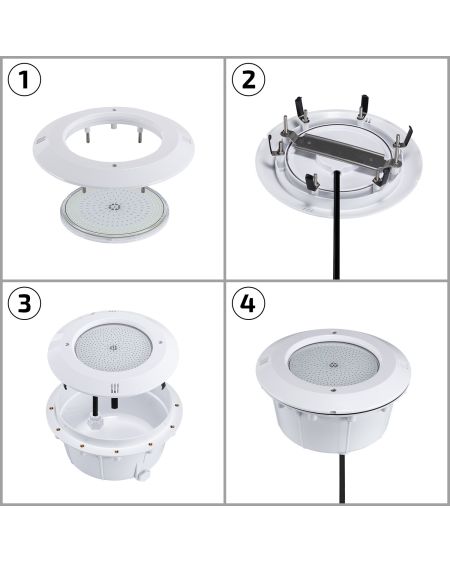 Ampoule LED Piscine Slim Submersible PAR56 RGB 12V AC 35W IP68