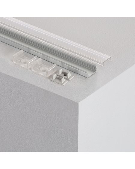 Profilé Aluminium en Saillie avec Capot Continu pour Ruban LED jusqu'à 12mm