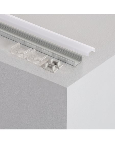 Profilé Aluminium en Saillie avec Capot Continu pour Ruban LED jusqu'à 12mm
